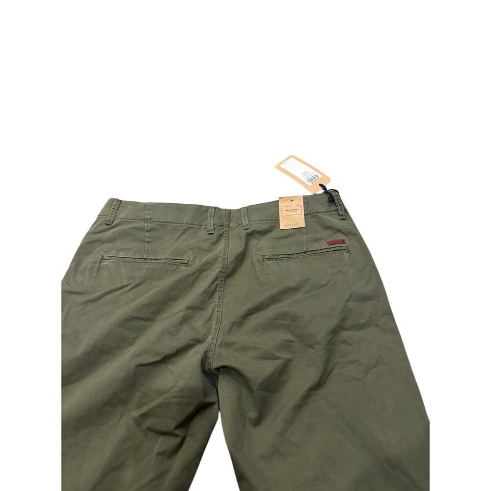 Jack & Jones Men's SLIM FIT MARCO ENZO OLIVE NIGHT Chino Tapered Pants W31 x L32 - Picture 3 of 8